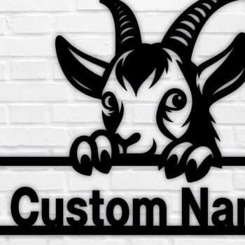 Intra απο ξύλο plywood 3mm-4mm πάχος - Προσαρμοσμένο Goat Metal Wall Art Laser Cut PNG Δίασταση 40x50 cm INTRAFABR-96482162 - Image 1