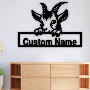 Intra απο ξύλο plywood 3mm-4mm πάχος - Προσαρμοσμένο Goat Metal Wall Art Laser Cut PNG Δίασταση 40x50 cm INTRAFABR-96482162 - Image 2