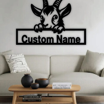 Intra απο ξύλο plywood 3mm-4mm πάχος - Προσαρμοσμένο Goat Metal Wall Art Laser Cut PNG Δίασταση 40x50 cm INTRAFABR-96482162 - Image 3