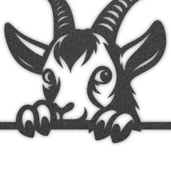 Intra απο ξύλο plywood 3mm-4mm πάχος - Προσαρμοσμένο Goat Metal Wall Art Laser Cut PNG Δίασταση 40x50 cm INTRAFABR-96482162 - Image 4