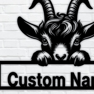 Intra απο ξύλο plywood 3mm-4mm πάχος - Προσαρμοσμένο Goat Metal Wall Art Laser Cut PNG Δίασταση 40x50 cm INTRAFABR-96481267