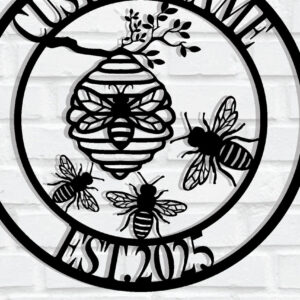 Intra απο ξύλο plywood 3mm-4mm πάχος - Προσαρμοσμένη μεταλλική πινακίδα Honey Bee Δίασταση 3600x3600 cm INTRAFABR-116930573