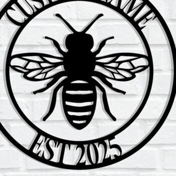 Intra απο ξύλο plywood 3mm-4mm πάχος - Προσαρμοσμένη μεταλλική πινακίδα Honey Bee Δίασταση 3600x3600 cm INTRAFABR-116930590 - Image 1