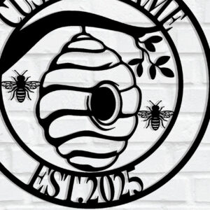 Intra απο ξύλο plywood 3mm-4mm πάχος - Προσαρμοσμένη μεταλλική πινακίδα Honey Bee Δίασταση 3600x3600 cm INTRAFABR-116930600