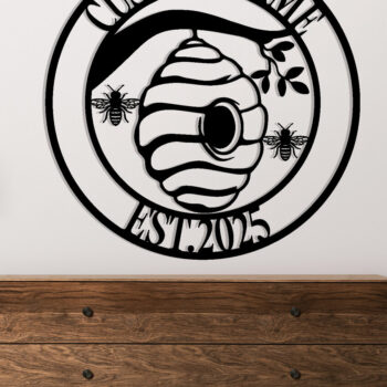 Intra απο ξύλο plywood 3mm-4mm πάχος - Προσαρμοσμένη μεταλλική πινακίδα Honey Bee Δίασταση 3600x3600 cm INTRAFABR-116930600 - Image 2