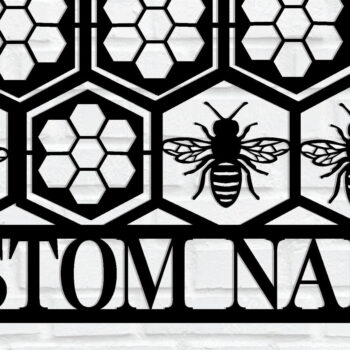 Intra απο ξύλο plywood 3mm-4mm πάχος - Προσαρμοσμένη μεταλλική πινακίδα Honey Bee Δίασταση 3600x3600 cm INTRAFABR-116930623 - Image 1