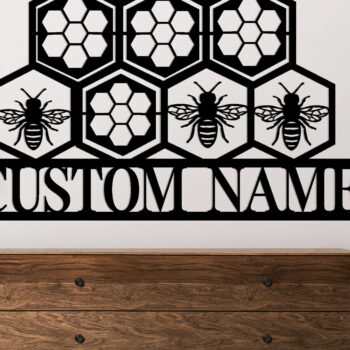 Intra απο ξύλο plywood 3mm-4mm πάχος - Προσαρμοσμένη μεταλλική πινακίδα Honey Bee Δίασταση 3600x3600 cm INTRAFABR-116930623 - Image 2