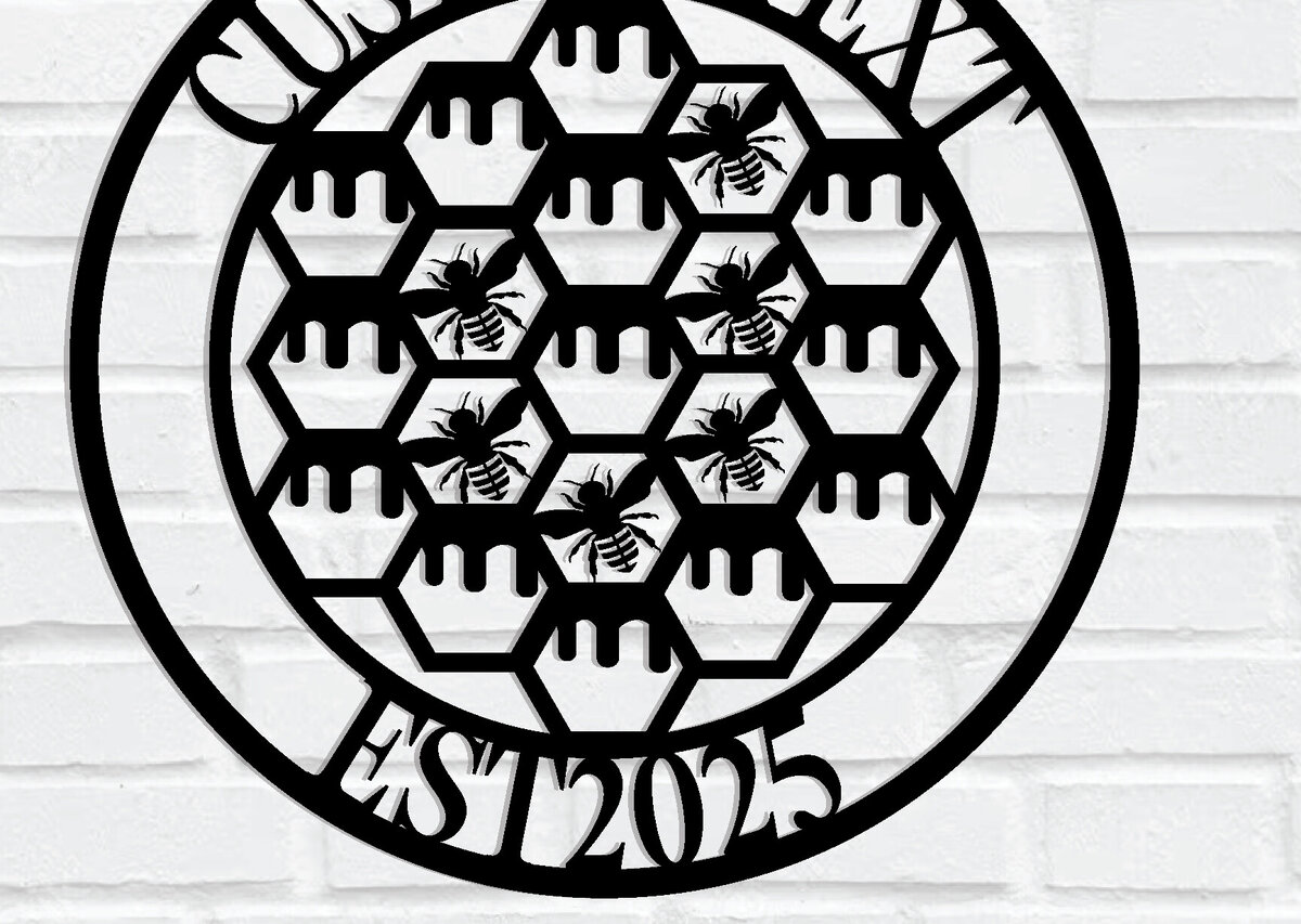 Intra απο ξύλο plywood 3mm-4mm πάχος - Προσαρμοσμένη μεταλλική πινακίδα Honey Bee Δίασταση 3600x3600 cm INTRAFABR-124595869