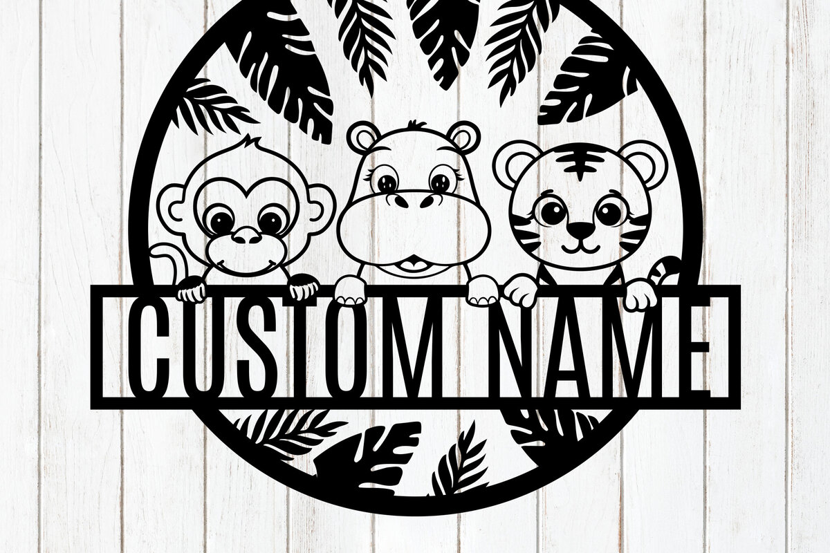 Intra απο ξύλο plywood 3mm-4mm πάχος - Προσαρμοσμένη πινακίδα ονόματος ζούγκλας Δίασταση 6x6 cm INTRAFABR-118293337