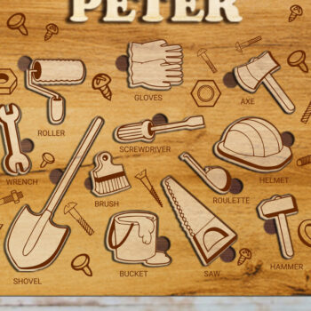 Intra απο ξύλο plywood 3mm-4mm πάχος - Προσαρμοσμένο παιδικό παζλ,  κοπής με λέιζερ Δίασταση 11x12 cm INTRAFABR-86589912 - Image 1