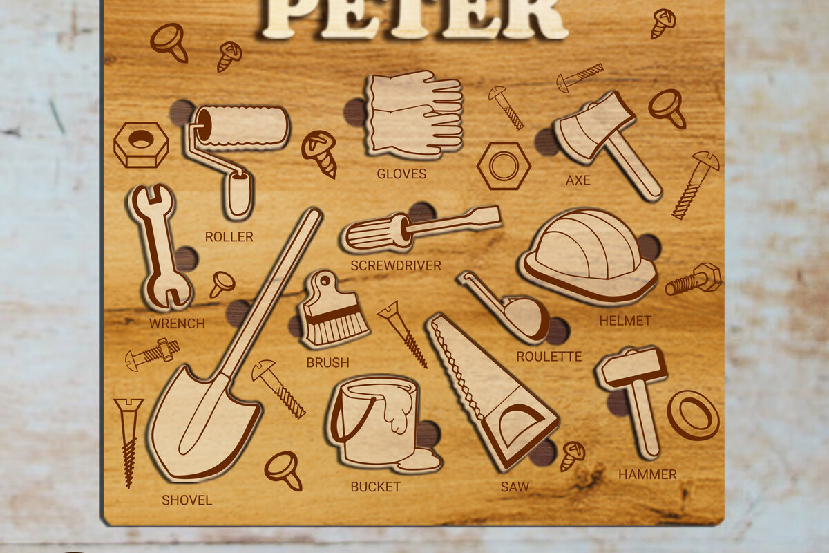 Intra απο ξύλο plywood 3mm-4mm πάχος - Προσαρμοσμένο παιδικό παζλ,  κοπής με λέιζερ Δίασταση 11x12 cm INTRAFABR-86589912