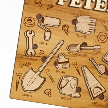 Intra απο ξύλο plywood 3mm-4mm πάχος - Προσαρμοσμένο παιδικό παζλ,  κοπής με λέιζερ Δίασταση 11x12 cm INTRAFABR-86589912 - Image 3