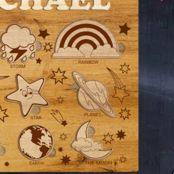 Intra απο ξύλο plywood 3mm-4mm πάχος - Προσαρμοσμένο παιδικό παζλ, πρότυπο κοπής με λέιζερ Δίασταση 11x12 cm INTRAFABR-86873119 - Image 1