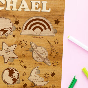 Intra απο ξύλο plywood 3mm-4mm πάχος - Προσαρμοσμένο παιδικό παζλ, πρότυπο κοπής με λέιζερ Δίασταση 11x12 cm INTRAFABR-86873119 - Image 3