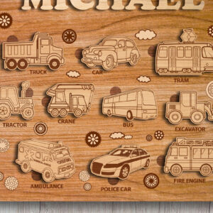 Intra απο ξύλο plywood 3mm-4mm πάχος - Προσαρμοσμένο παιδικό παζλ, πρότυπο κοπής σε στρώσεις Δίασταση 11x12 cm INTRAFABR-86442524