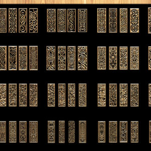 Intra απο ξύλο plywood 3mm-4mm πάχος - Προσαρμοσμένο σετ μοτίβου κοπής με λέιζερ Δίασταση 3200x7200 cm INTRAFABR-118189766