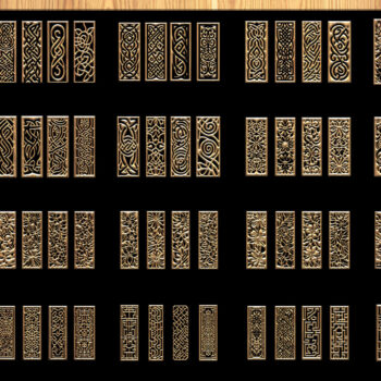 Intra απο ξύλο plywood 3mm-4mm πάχος - Προσαρμοσμένο σετ μοτίβου κοπής με λέιζερ Δίασταση 3200x7200 cm INTRAFABR-118189766 - Image 1