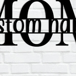 Intra απο ξύλο plywood 3mm-4mm πάχος - Προσαρμοσμένη μεταλλική επιγραφή τοίχου Mom Kid Metal Art Δίασταση 3600x3600 cm INTRAFABR-115060703