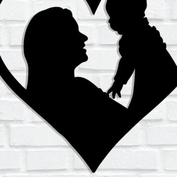 Intra απο ξύλο plywood 3mm-4mm πάχος - Προσαρμοσμένο μεταλλικό σημάδι τοίχου για την Ημέρα της Μητέρας Δίασταση 3600x3600 cm INTRAFABR-116289786 - Image 1