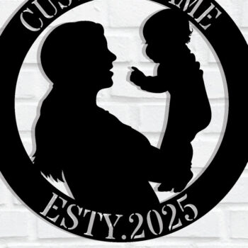 Intra απο ξύλο plywood 3mm-4mm πάχος - Προσαρμοσμένο μεταλλικό σημάδι τοίχου για την Ημέρα της Μητέρας Δίασταση 3600x3600 cm INTRAFABR-116289744 - Image 1