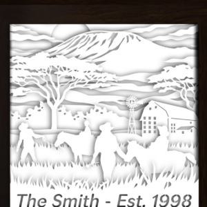 Intra απο ξύλο plywood 3mm-4mm πάχος - Προσαρμοσμένο Όνομα και Έτος Αγρότης Οικογένειας Δίασταση 20x20 cm INTRAFABR-27878972