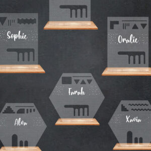 Intra απο ξύλο plywood 3mm-4mm πάχος - Προσαρμοσμένο όνομα Γεωμετρική βάση σκουλαρικιών Δίασταση 20x20 cm INTRAFABR-28930928