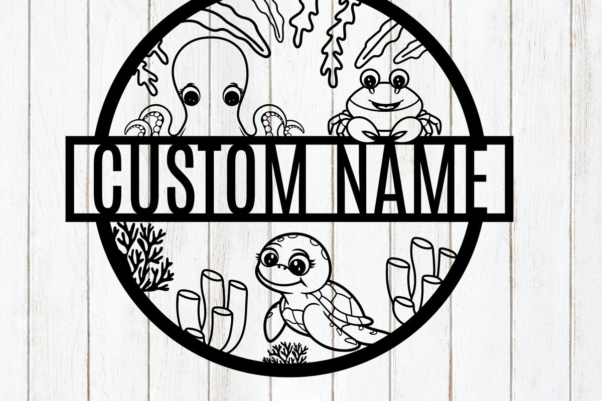 Intra απο ξύλο plywood 3mm-4mm πάχος - Προσαρμοσμένη πινακίδα ονόματος ζώου ωκεανού Δίασταση 6x6 cm INTRAFABR-118293661