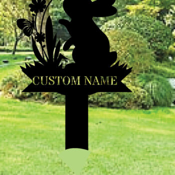 Intra απο ξύλο plywood 3mm-4mm πάχος - Custom Rabbit Metal Garden Stake Metal S Δίασταση 3600x3600 cm INTRAFABR-114413668 - Image 1