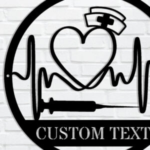 Intra απο ξύλο plywood 3mm-4mm πάχος - Προσαρμοσμένη μεταλλική επιγραφή RN Nurse,  Δίασταση 3600x3600 cm INTRAFABR-106327974