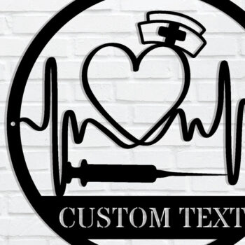 Intra απο ξύλο plywood 3mm-4mm πάχος - Προσαρμοσμένη μεταλλική επιγραφή RN Nurse,  Δίασταση 3600x3600 cm INTRAFABR-106327974 - Image 1