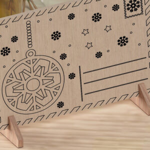 Intra απο ξύλο plywood 3mm-4mm πάχος - Προσαρμοσμένος φάκελος με σφραγίδα του Santa Letter 315 Δίασταση 30x20 cm INTRAFABR-56476032