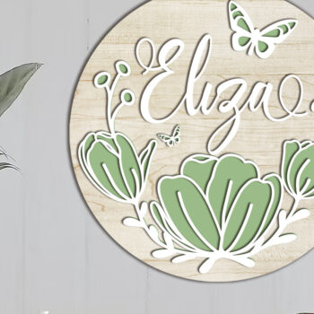 Intra απο ξύλο plywood 3mm-4mm πάχος - Προσαρμοσμένο πάνελ τοίχου, στολίδι λουλουδιών Δίασταση 14x14 cm INTRAFABR-87435034 - Image 3