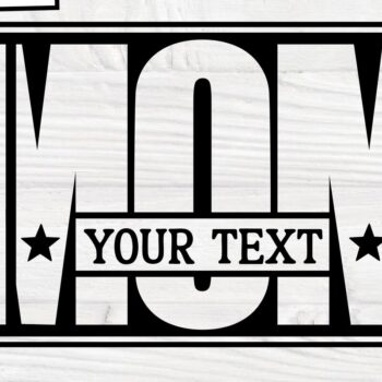 Intra απο ξύλο plywood 3mm-4mm πάχος - Προσαρμόσιμο σχέδιο Mom Laser Cut Δίασταση 20x20 cm INTRAFABR-112278666 - Image 1