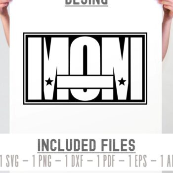 Intra απο ξύλο plywood 3mm-4mm πάχος - Προσαρμόσιμο σχέδιο Mom Laser Cut Δίασταση 20x20 cm INTRAFABR-112278666 - Image 3