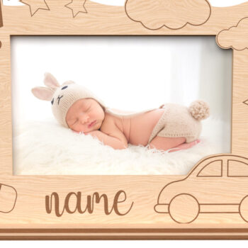 Intra απο ξύλο plywood 3mm-4mm πάχος - Προσαρμοσμένη  κορνίζας μωρού Δίασταση 20x25 cm INTRAFABR-116770551 - Image 1