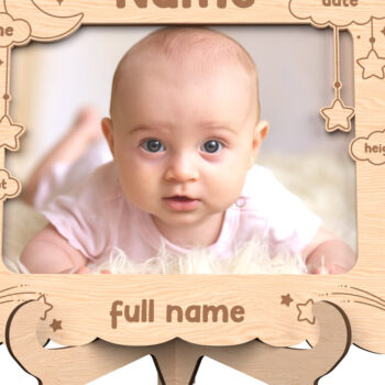 Intra απο ξύλο plywood 3mm-4mm πάχος - Προσαρμοσμένη κορνίζας μωρού Δίασταση 20x25 cm INTRAFABR-116659496 - Image 1