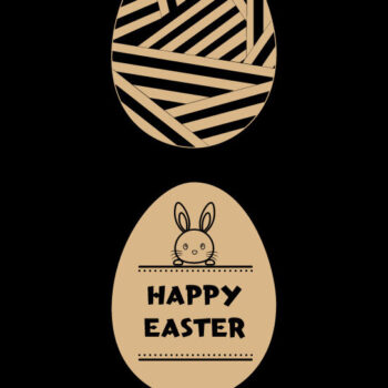 Intra απο ξύλο plywood 3mm-4mm πάχος - Κόψιμο υ/Λέιζερ Κόψιμο Πασχαλινό Αυγό  Bundle Δίασταση 15x15 cm INTRAFABR-54939974 - Image 1