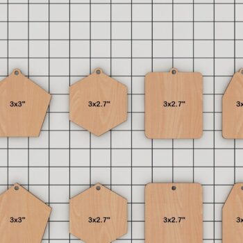 Intra απο ξύλο plywood 3mm-4mm πάχος - Κόψτε Ξύλινα Μπρελόκ Αρχεία Χαρακτική Δίασταση 4x4 cm INTRAFABR-39946613 - Image 2