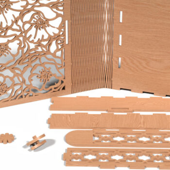 Intra απο ξύλο plywood 3mm-4mm πάχος - Κομμένο Ξύλινο Κουτί Δέσμη - 14 Μοναδικά Σχέδια Δίασταση 30x30 cm INTRAFABR-118221651 - Image 5