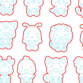 Intra απο ξύλο plywood 3mm-4mm πάχος - Cute Animal Stud Earrings -Break Jhon Δίασταση 3x3 cm INTRAFABR-94959171 - Image 5