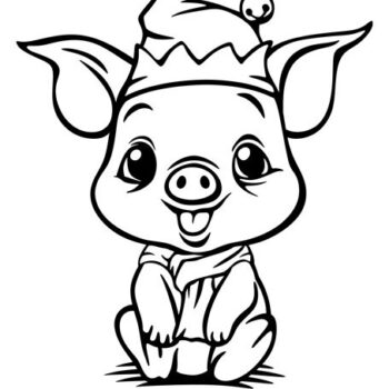 Intra απο ξύλο plywood 3mm-4mm πάχος - Χαριτωμένα χριστουγεννιάτικα σχέδια για μωρά γουρουνάκια Δίασταση 30x20 cm INTRAFABR-86231573 - Image 6