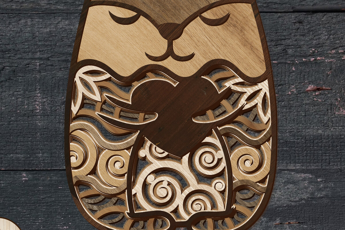 Intra απο ξύλο plywood 3mm-4mm πάχος - Χαριτωμένο αρκουδάκι με Ξύλινη Καρδιά κομμένη διακόσμηση Δίασταση 14x8 cm INTRAFABR-103195819