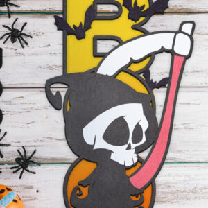 Intra απο ξύλο plywood 3mm-4mm πάχος - Χαριτωμένο Boo Door Hanger File cut Laser Δίασταση 6x6 cm INTRAFABR-119506738