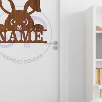 Intra απο ξύλο plywood 3mm-4mm πάχος - Cute Bunny Name κοπής με λέιζερ Δίασταση 15x15 cm INTRAFABR-111829326 - Image 3