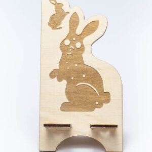 Intra απο ξύλο plywood 3mm-4mm πάχος - Στάση τηλεφώνου Cute Bunny Δίασταση 15x15 cm INTRAFABR-66016794