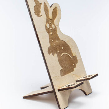 Intra απο ξύλο plywood 3mm-4mm πάχος - Στάση τηλεφώνου Cute Bunny Δίασταση 15x15 cm INTRAFABR-66016794 - Image 3
