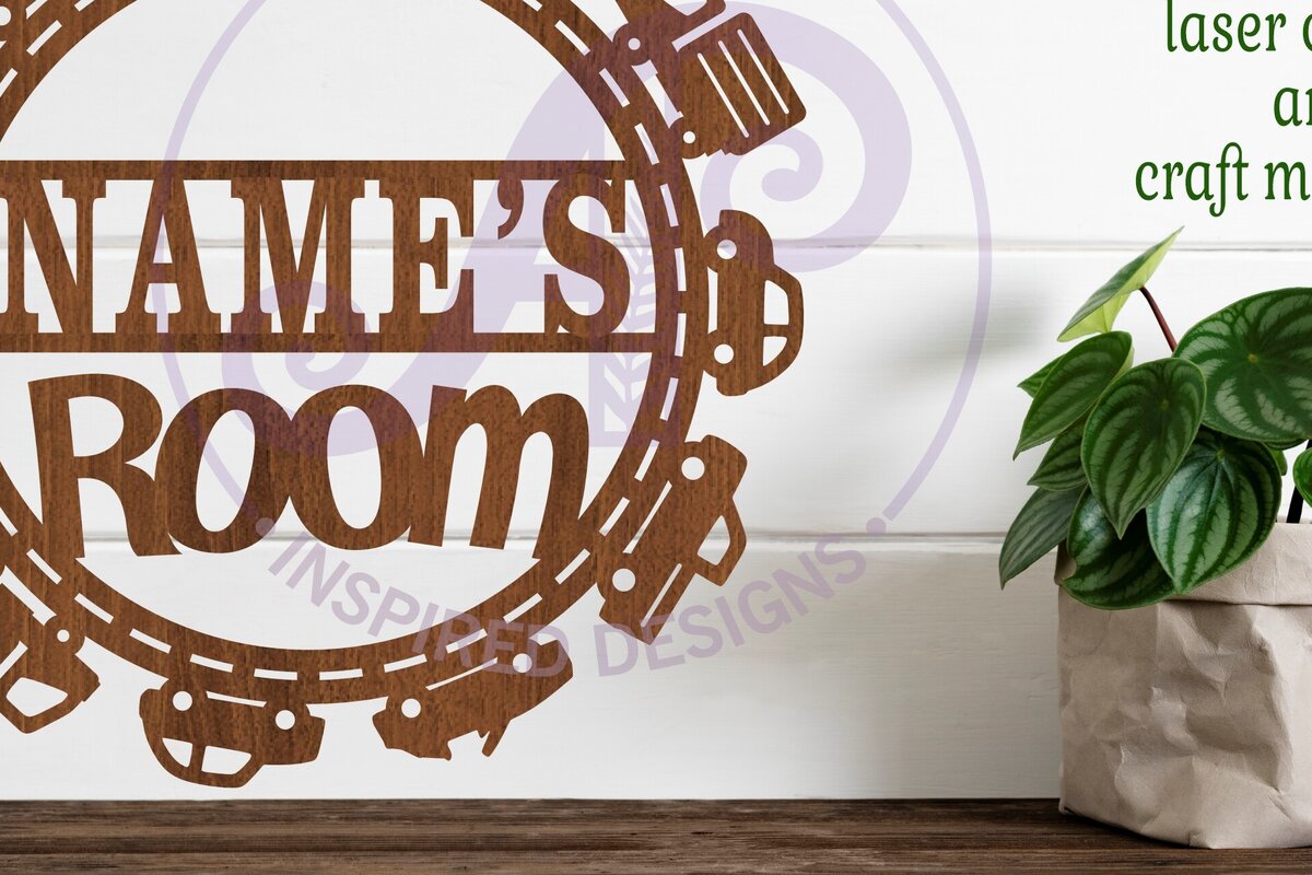 Intra απο ξύλο plywood 3mm-4mm πάχος - Χαριτωμένο σήμα στεφάνι αυτοκινήτου   Laser Cut Δίασταση 30x20 cm INTRAFABR-98164330