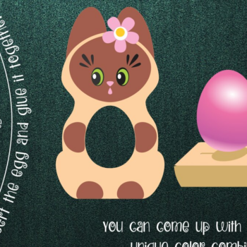 Intra απο ξύλο plywood 3mm-4mm πάχος - Χαριτωμένη Γάτα - Σοκολατένια Αυγοθήκη Δίασταση 30x20 cm INTRAFABR-8298163 - Image 1