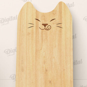 Intra απο ξύλο plywood 3mm-4mm πάχος - Σχέδιο κοπής με λέιζερ χαριτωμένη σανίδα κοπής γάτας Δίασταση 30x20 cm INTRAFABR-108578420 - Image 1