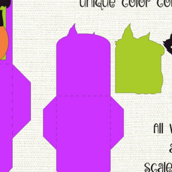 Intra απο ξύλο plywood 3mm-4mm πάχος - Χαριτωμένη γάτα | Θήκη δώρου αποκριών Δίασταση 15x15 cm INTRAFABR-99454002 - Image 1